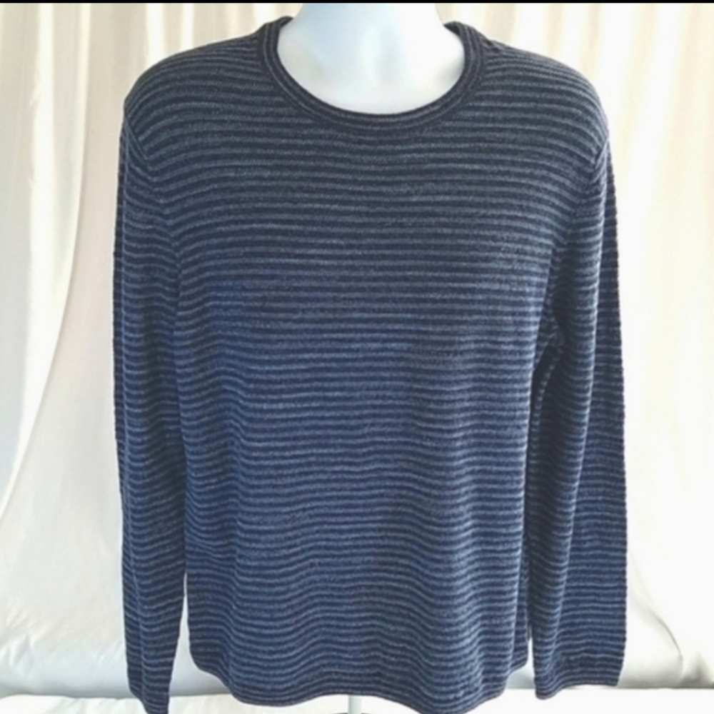Grayers Men's Long Sleeve Knit Crew Neck Sweater Blue Size XL
